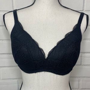 Lively lace underwire lightly padded bra in Black size 32DD